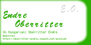 endre oberritter business card